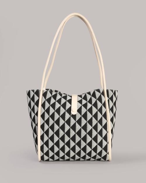 Geometric Print Tote Bag