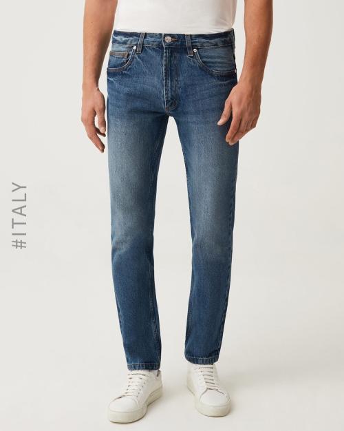 Mid-Rise Mid-Wash Jeans