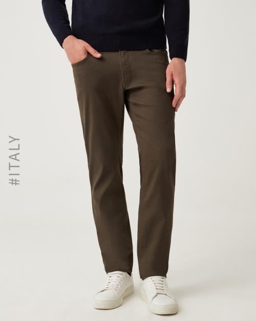 Mid-Rise Flat-Front Chinos