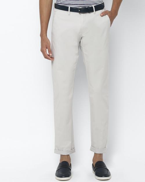 Slim Fit Flat-Front Trousers