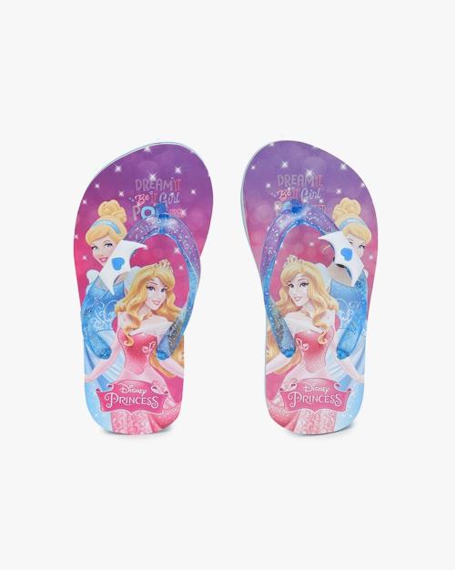 Disney Princess Print Thong-Strap Flip-Flops