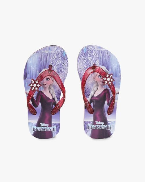 Disney Frozen Print Thong-Strap Flip-Flops