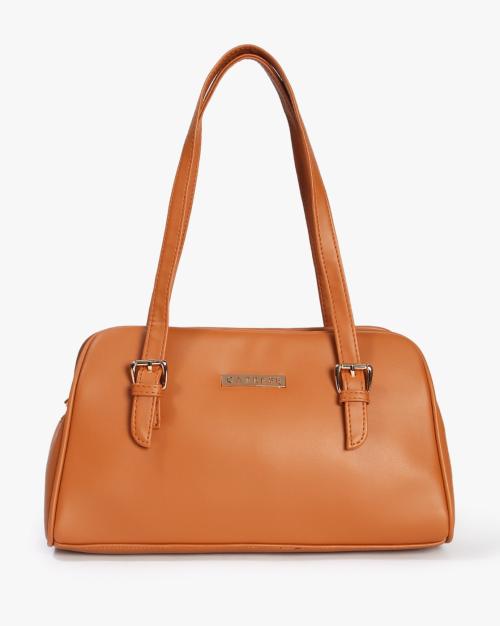 Leather Satchel with Dual-Handles