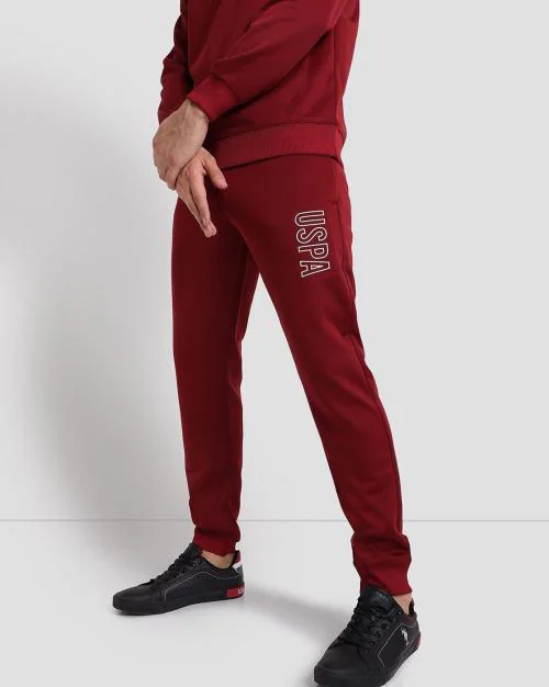 Men Cotton Joggers with Brand Taping