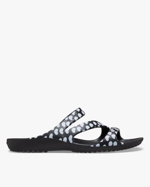 Kadee II Heart Print Slip-On Flat Sandals
