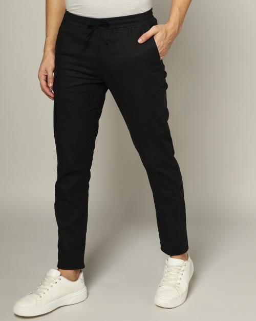 Men Slim Fit Chinos with Insert Pockets
