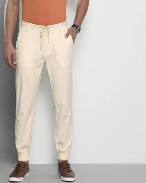 Slim Fit Jogger Pants with Drawstring Waist