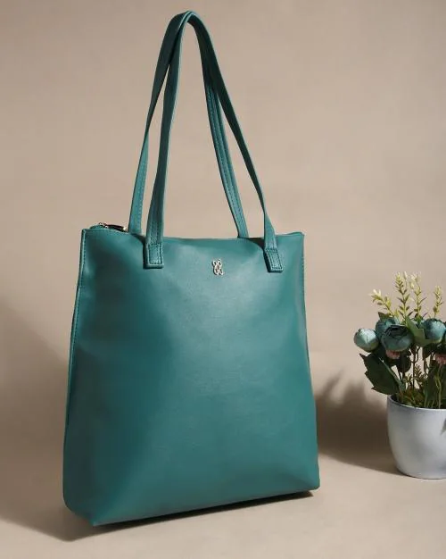 Tote Bag with External Zip Pocket