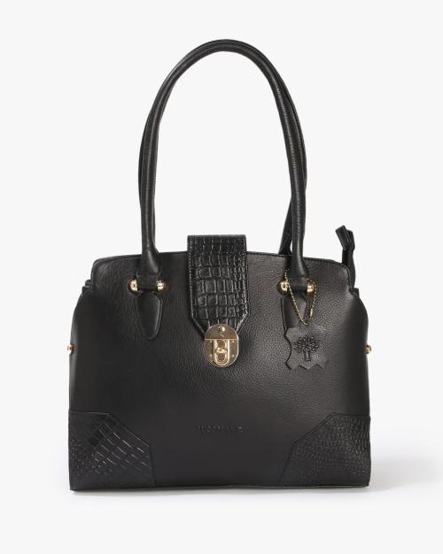 Croc-Embossed Shoulder Bag