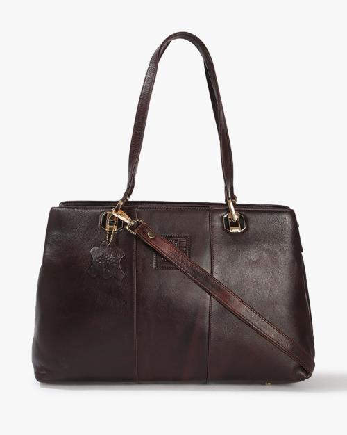 Leather Shoulder Bag with Detachable Strap