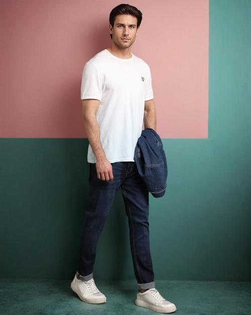 Men Mid-Wash Low-Rise Straight Fit Jeans