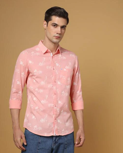 Buy Men Floral Slim Fit Cotton Shirt Online at Best Prices in India