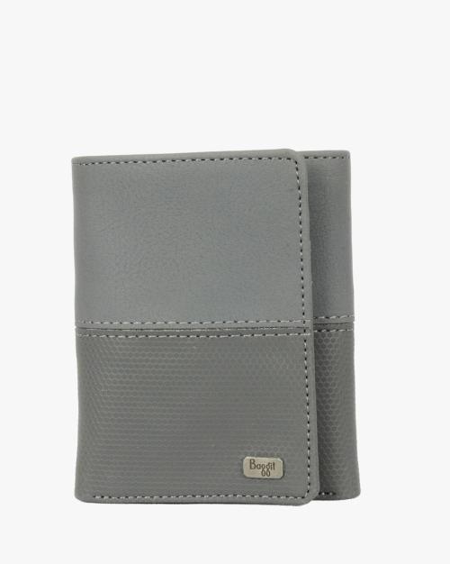 Tri-Fold Wallet with Metal Logo