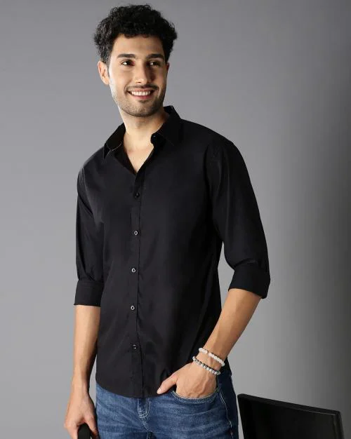 Men Slim Fit Cotton Shirt