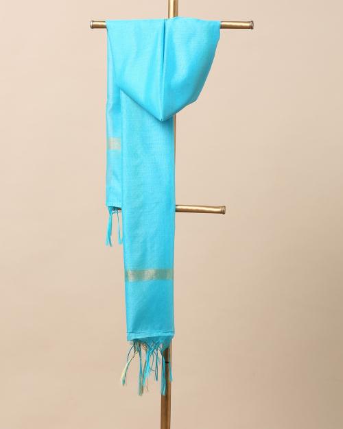 South Silk Dupatta with Zari Border