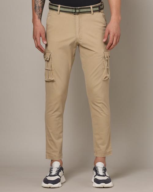 Tailored Fit Cargo Pants with Belt