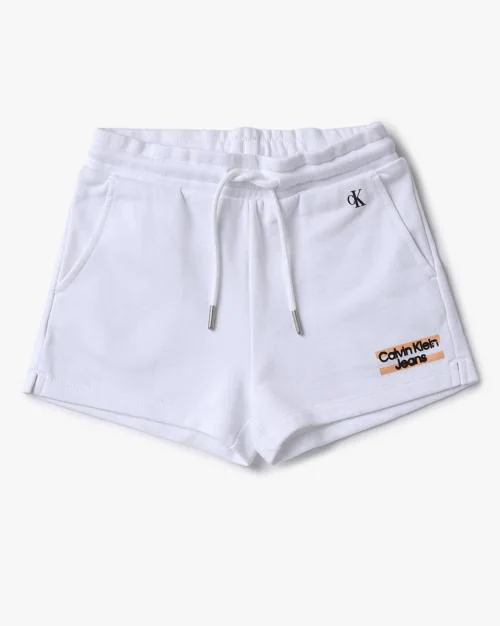 Logo Placement Print Cotton Shorts