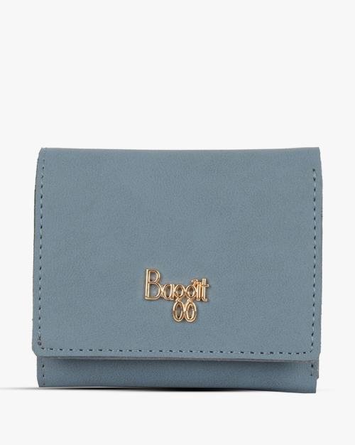 Tri-Fold Wallet with Snap-Button Closure