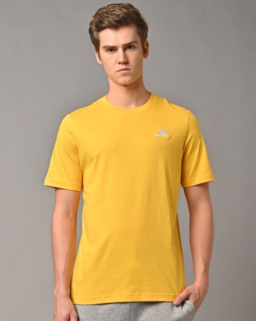 Regular Fit IC9294 Brand Embroidered Crew-Neck T-Shirt