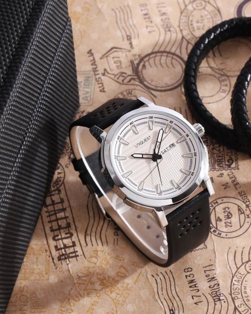 Buy White Dial Analogue Fashion Watch with Day Date Function And