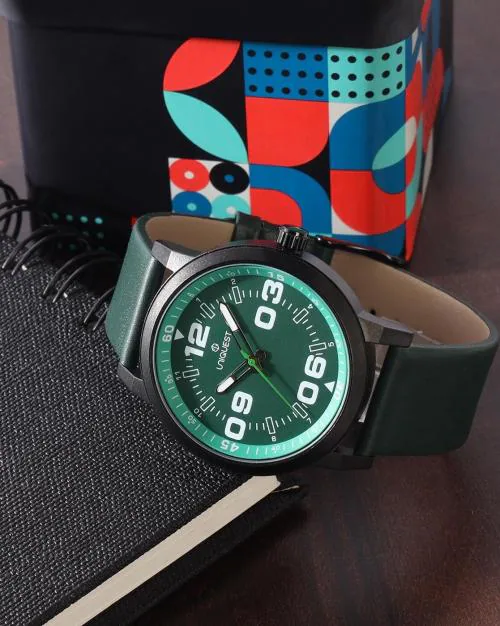 Green Dial Analogue Fashion Watch For Men