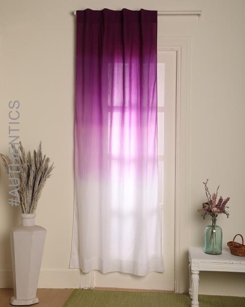 Buy Hand Dyed Ombre Cotton Window Curtain Online at Best Prices in