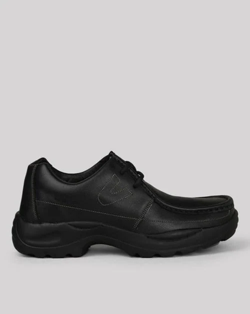 Woodland Men Black Shoes