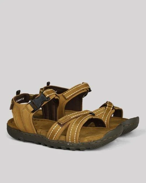 Woodland Men Camel Sandals