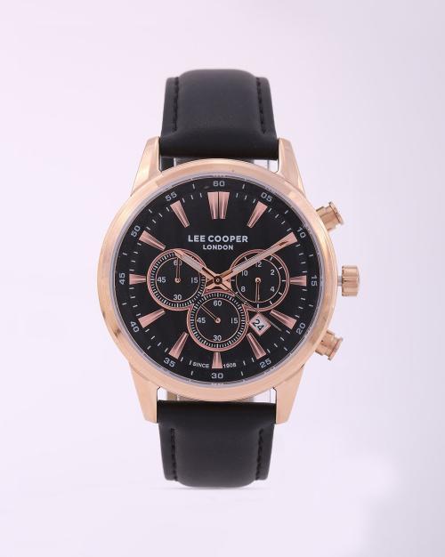 LC07506.451 Multifunction Watch with Leather Strap