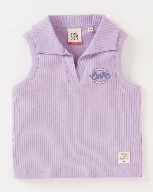 Girls Ribbed Regular Fit T-Shirt