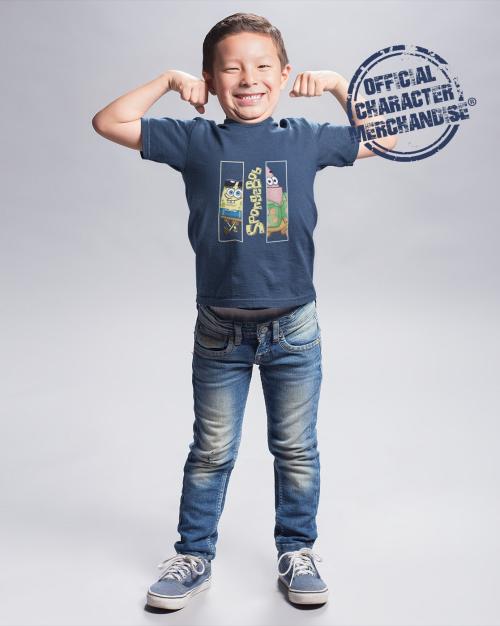 Spongebob Print Round-Neck T-Shirt