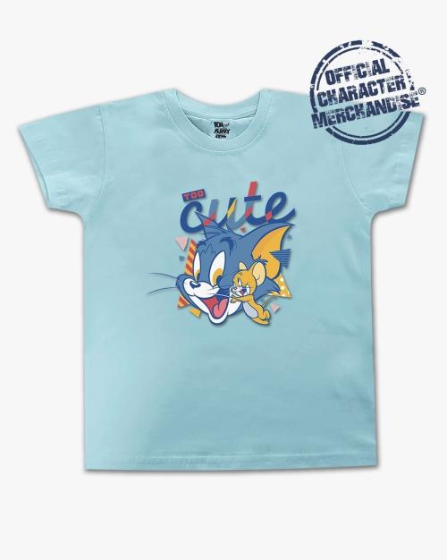 Tom & Jerry Print Round-Neck T-Shirt