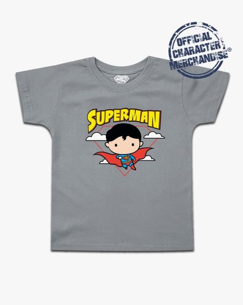 Superman Print Round-Neck T-Shirt
