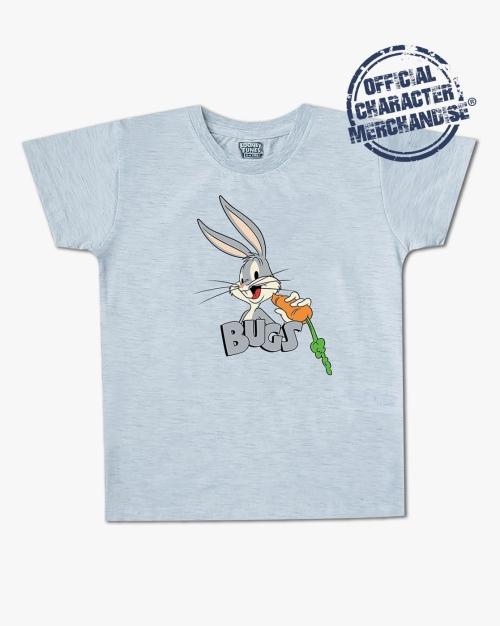 Bugs Bunny Print Round-Neck T-Shirt