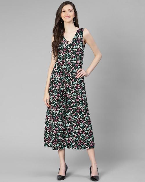 Animal Print Tailored Fit Jumpsuit