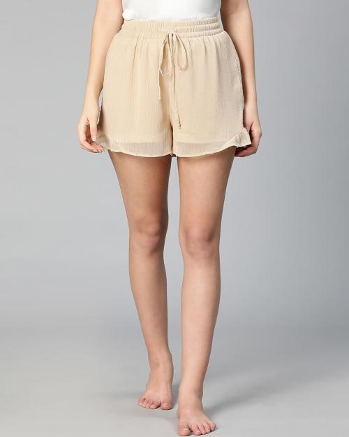 Shorts with Elasticated Drawstring Waist