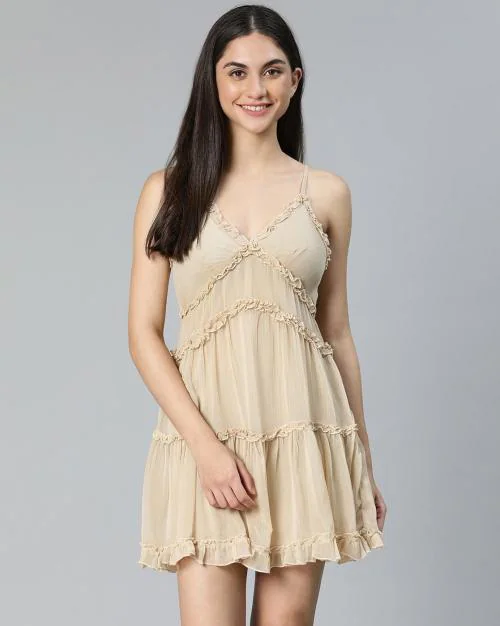 Buy Nightie with Ruffle Detail Online at Best Prices in India JioMart.