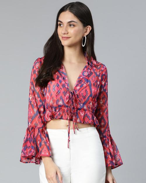 Blizzing Printed Crop Top