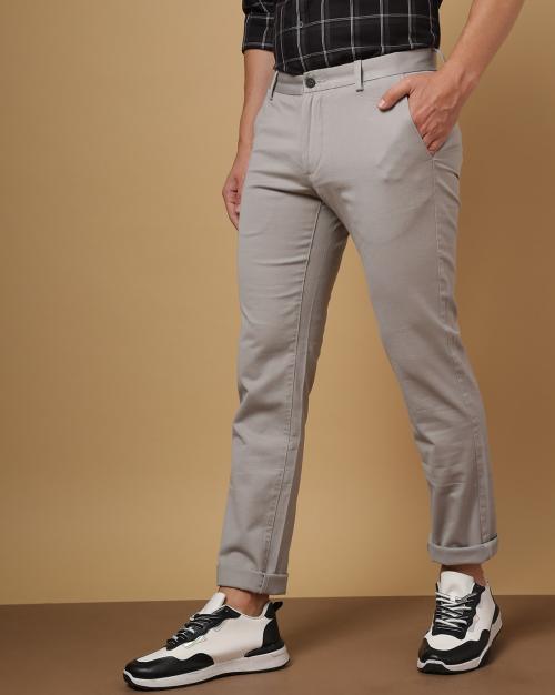 Slim Fit Flat-Front Trousers