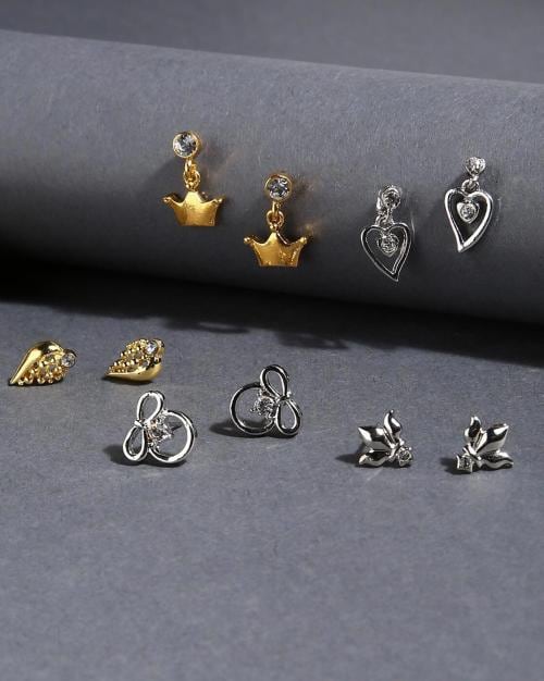 Women Pack Of 5 Pairs Of Earrings