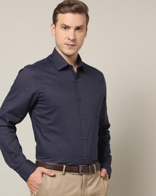 Men Ceremonial Structure Slim Fit Shirt