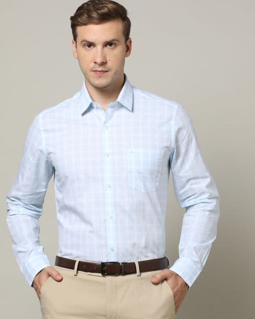 Men Checked Slim Fit Shirt
