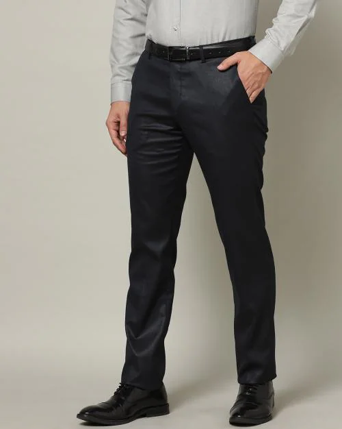 Flat-Front Tailored Fit Trousers