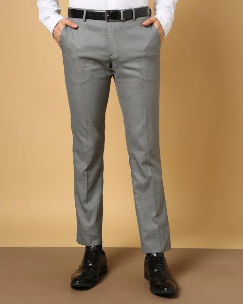 Tapered Fit Flat-Front Trousers