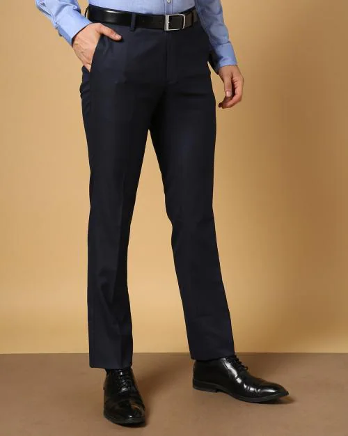 Regular Fit Flat-Front Trousers