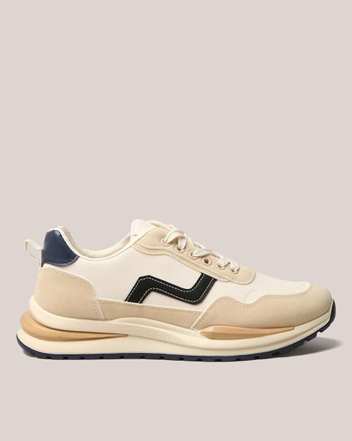 Men Panelled Lace-Up Sneakers