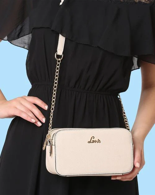 Women Sling Bag with Metal Logo