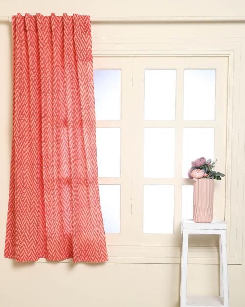 Buy Hand Dyed Handblock Print Cotton Window Curtain Online at Best
