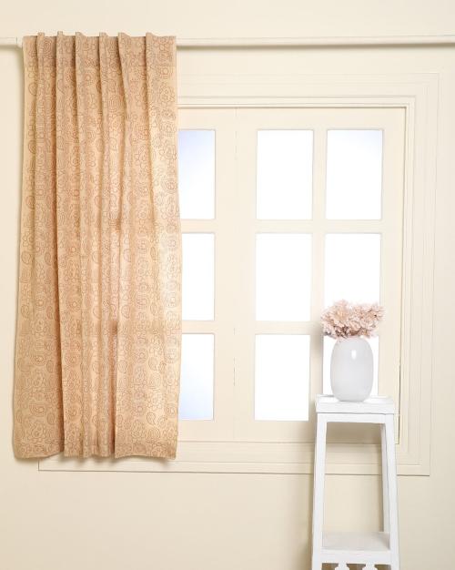 Buy HandDyed Handblock Print Cotton Window Curtain Online at Best