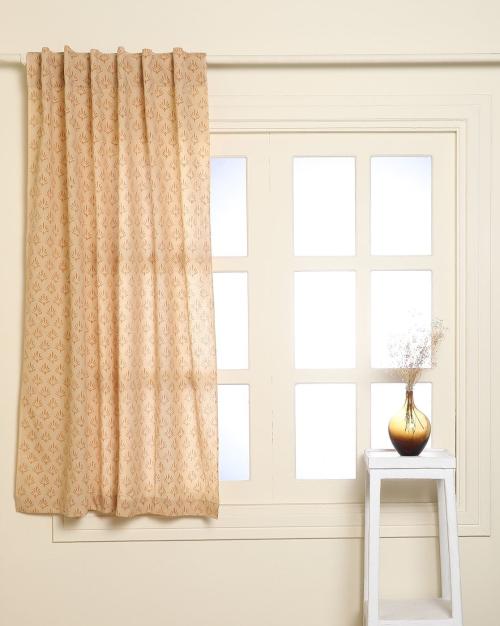 Buy Hand Dyed Handblock Print Cotton Window Curtain Online at Best